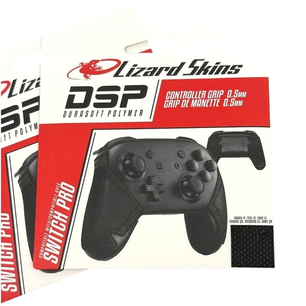 2 Pack Lizard Skins DSP Controller Grip Switch‎ Pro Jet Black 0.5mm NEW